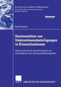 Desinvestition von Unternehmensbeteiligungen in Krisensituationen (German Edition)