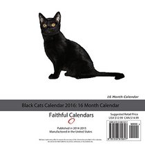 Black Cats Calendar 2016: 16 Month Calendar
