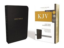 KJV, Deluxe Reference Bible, Giant Print, Leathersoft, Black, Red Letter Edition, Comfort Print