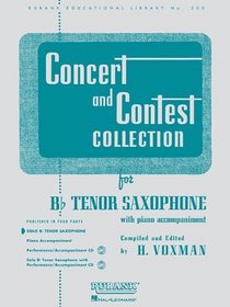 Concert and Contest Collections: Bb Tenor Sax - Solo Part (Rubank Solo Collection)