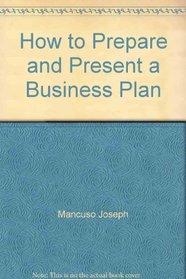 How to prepare and present a business plan