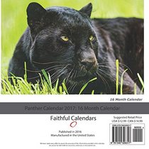 Panther Calendar 2017: 16 Month Calendar