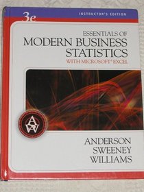 Instructor's Edition : Essentials Of Modern Business Statistics With Microsoft Excel