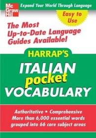 Harrap's Pocket Italian Vocabulary (Harrap's Phrasebook Series)