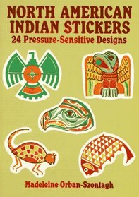 North American Indian Stickers: 24 Pressure-Sensitive Designs (Pocket-Size Sticker Collections)