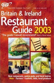 AAA Britain & Ireland Restaurant Guide 2003 (AAA Britain & Ireland Restaurant Guide)