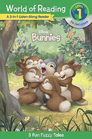 World of Reading Disney Bunnies 3-in-1 Listen-Along Reader (Level 1): 3 Fun Fuzzy Tales