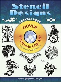 Stencil Designs CD-ROM and Book (Dover Electronic Clip Art)