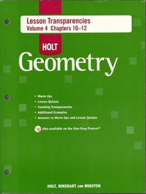 Holt Geometry Lesson Transparencies Vol 4 Chapters 10-12