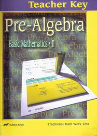 Pre-Algebra/Basic Mathematics II: Teacher Key