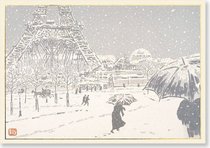 MINI BOX: SNOWY EIFFEL TOWER (Small Holiday Card Series)