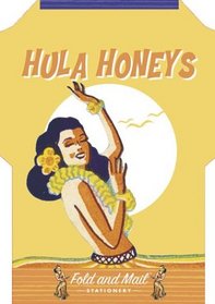 Hula Honeys Fold and Mail Stationery