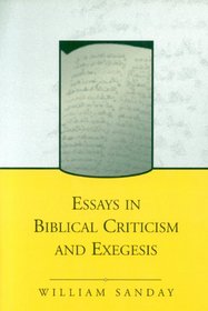 Essays on Biblical Criticism and Exegesis (Journal for the Study of the New Testament)