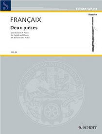 SCHOTT FRANCAIX JEAN - TWO PIECES - BASSOON AND PIANO Partition classique Bois Basson