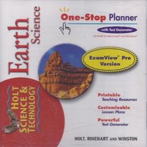 Earth Science One Stop Planner Cd-rom