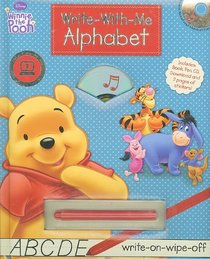 Disney Winnie The Pooh Write-With-Me Alphabet (Write-on wipe-off book with marker and audio CD)