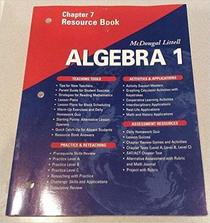 McDougal Littell Algebra 2: Chapter 3 Resource Book