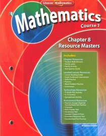Glencoe Mathematics Texas Course 1 Chapter 8 Resource Masters (Eight)