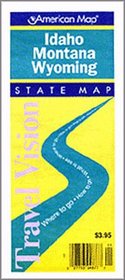 Idaho Montana Wyoming: Road Map (Travelvision State Maps)