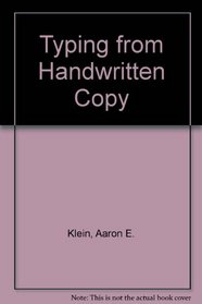 Typing from Handwritten Copy