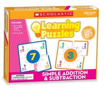 Scholastic Teacher's Friend Simple Addition & Subtraction Learning Puzzles, Multiple Colors (TF7157)