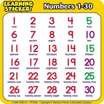 Numbers 1-30 Learning Stickers