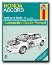 Haynes Repair Manual: Honda Accord 1998 and 1999