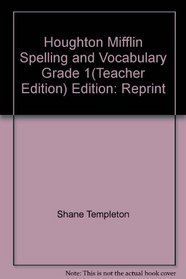 Houghton Mifflin Spelling and Vocabulary Teacher Edition Grade 1