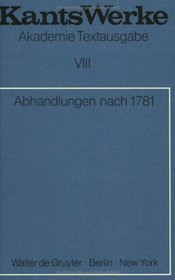 Abhandlungen Nach 1781