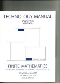 Technology Manual for Finite Mathematics for Business, Economics, Life Sciences and Social Sciences