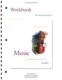 Workbook Music in Theory and Practice Vol 1 plus Finale software