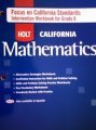Focus on California Standards: Intervention Workbook for Grade 6 (HOLT California Mathematics)