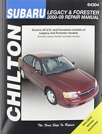 Chilton Total Car Care Subaru Legacy 2000-2009 & Forester 2000-2008 Repair Manual (Chilton's Total Car Care Repair Manual)