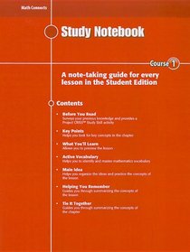 Math Connects, Course 1 Study Notebook
