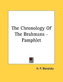 The Chronology Of The Brahmans - Pamphlet