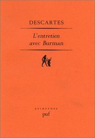 L'entretien avec Burman (Epimethee : essais philosophiques) (French Edition)
