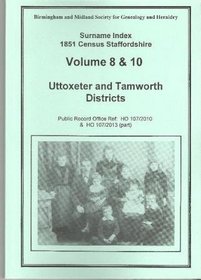 Staffordshire Census, 1851: Uttoxeter and Tamworth Districts - Surname Index (HO 107/2010 and HO 107/2013 (Part) v. 8 and 10
