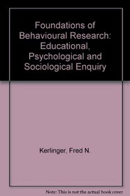 Foundations of Behavioral Research