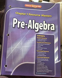 Glencoe McGraw-Hill Pre Algebra Teacher Chapter 1-13 Resources