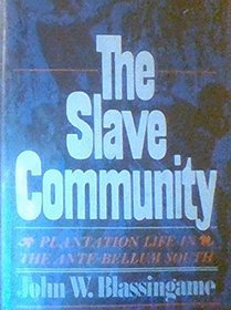 The Slave Community: Plantation Life in the Antebellum South