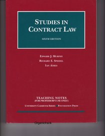 Studies in Contract Law (Teaching Notes) (University Casebook Series)