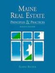 Maine Real Estate: Principles  Practices