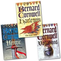 Bernard Cornwell Grail Quest 3 Books Collection Set Pack (Vagabond, Harlequin, Heretic)