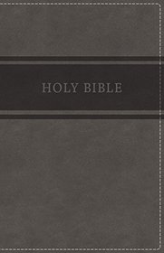 KJV, Deluxe Gift Bible, Leathersoft, Gray, Red Letter Edition, Comfort Print