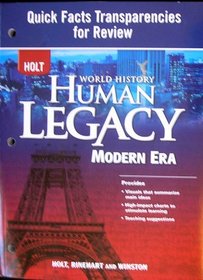 HOLT World History: Human Legacy Modern Era, QUICK FACTS TRANSPARENCIES FOR REVIEW