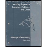 Managerial Accounting - Working Papers only