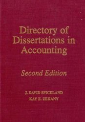 Directory of Dissertations in Accounting