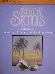 Steck Vaughn Study Skills: Listening, Following Directions and Taking Notes / Introductory Level (Study Skills)