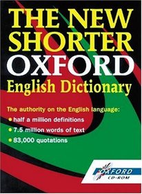 The New Shorter Oxford English Dictionary (CD-ROM)