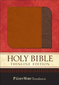 GW Thinline Bible Saddle/Brown, Thatch Design Duravella